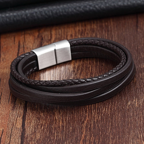 Genuine Leather Bracelet Men Vintage