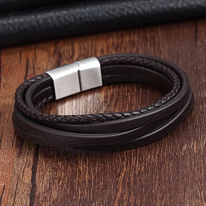 Genuine Leather Bracelet Men Vintage