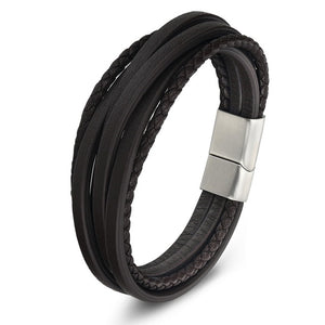 Genuine Leather Bracelet Men Vintage