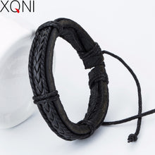 Fashion Anchor Charm Leather Men's Bracelets