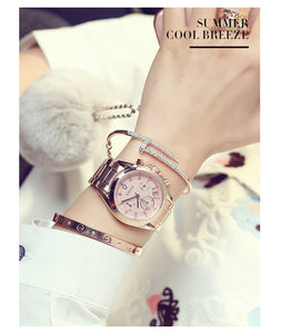 Rose Gold Women's Watches and Bracelet