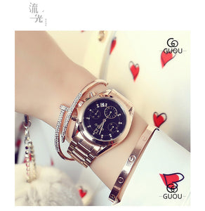 Rose Gold Women's Watches and Bracelet