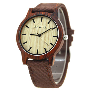 BEWELL Bamboo Wood Watch