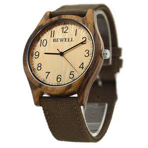 BEWELL Bamboo Wood Watch