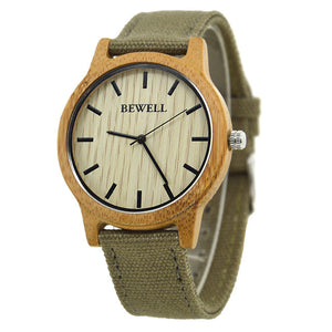 BEWELL Bamboo Wood Watch