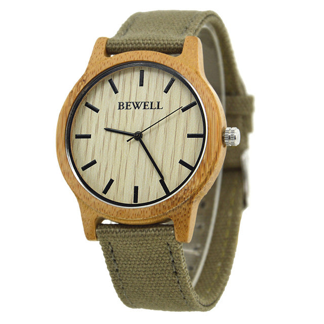 BEWELL Bamboo Wood Watch