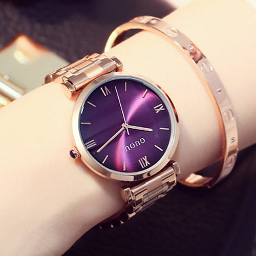 GUOU Women's Watches Ladies Watch Women Rose Gold